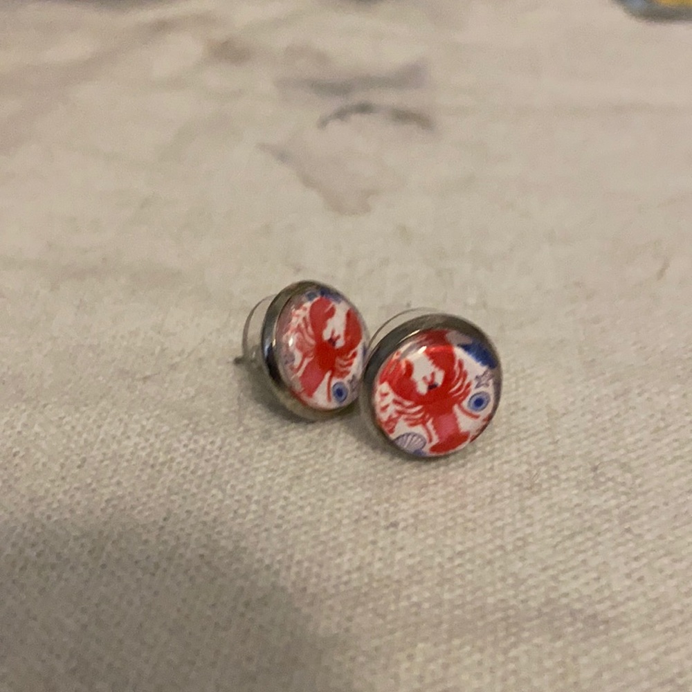 Glass Lobster earrings